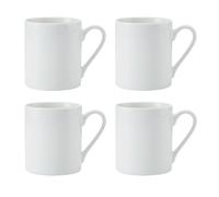 Mikasa egret juego de tazas de porcelana fina, 4 tazas blancas clásic