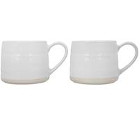 Mikasa farmhouse tazas de gres con mensaje de amor, juego de 2 tazas p