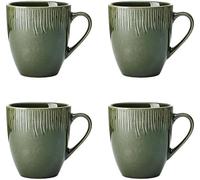 Mikasa jardin juego de 4 tazas, verde, 420ml tazas de gres para té y