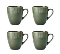 Mikasa jardin juego de 4 tazas, verde, 420ml tazas de gres para té y