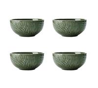 Mikasa Jardin Juego de cuencos para salsas de 4 piezas, 4 Cuencos de Gres Verde para Fiestas y Entretenimiento, 10cm - Caja de regalo