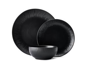 Mikasa jardin midnight - vajilla de cerámica de 12 piezas para 4 pers