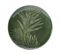 Mikasa Jardin - Plato redondo de gres verde para servir alimentos, 35 cm, plato grande para entrantes y antipasti, en caja de regalo y apto para lavavajillas