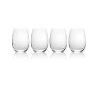 Mikasa Julie Stemless Wine Glass (Set of 4), 19.75 oz, Clear Vasos, Vidrio, Negro