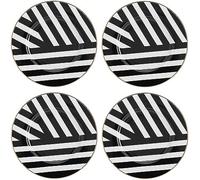Mikasa luxe deco platos de postre de porcelana, juego de 4 platos pequ