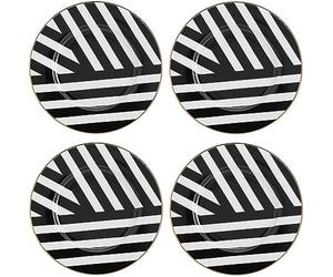 Mikasa luxe deco platos de postre de porcelana, juego de 4 platos pequ