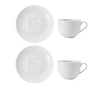 Mikasa mkchtcuppk2 chalk-juego de tazas de té y platillos (porcelana,