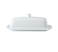 Mikasa porcelana chalk mantequera con tapa, 21cm, mantequera blanca pa