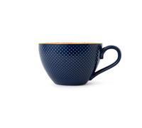 Mikasa red and blue arc stoneware mug, patterned cup for tea and coffe