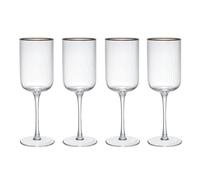 Mikasa sorrento copas de cristal para vino tinto con borde dorado y fo