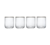 Mikasa sorrento vasos de cristal con borde dorado y forma ancha, 380ml