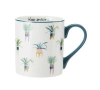 Mikasa taza de porcelana, diseño moderno de plantas, 280 ml, reutiliz