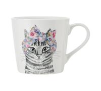 Mikasa tipperleyhill taza de porcelana con estampado de gato, 380ml ta