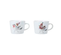 Mikasa tipperlyhill juego de dos tazas de café espresso robin de loza