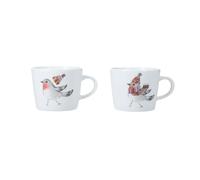 Mikasa tipperlyhill juego de dos tazas de café espresso robin de loza