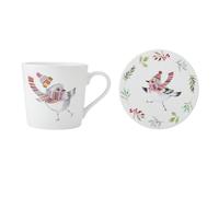 Mikasa tipperlyhill robin juego de taza y posavasos de cerámica, 380