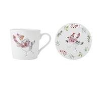 Mikasa tipperlyhill robin juego de taza y posavasos de cerámica, 380