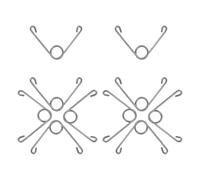 Mikikit 10 Piezas Accesorio de Resorte para Tijeras de Podar, Muelle de Acero Inoxidable Plata, para Tijeras de Poda y Herramienta de Poda, Recambio para Herramientas de Jardín en Casa