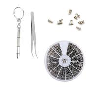 Mikikit 1200Piezas Kit de Reparación de Gafas y Relojes Incluye Herramienta de Precisión Anteojos y Relojería