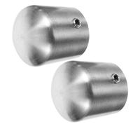 Mikikit 2piezas Tapón De Acero Inoxidable Tapas Para Pasamanos Para Postes De Escalera Tapones Para Extremos De Pasamanos Interiores
