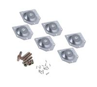 Mikikit 6 Piezas, Junta de Pata de Mesa de Hierro Biselado para Muebles | Fijadores para Patas Anguladas, Compatible Insertos de Madera, Uso en Montaje y Reparación de Taller
