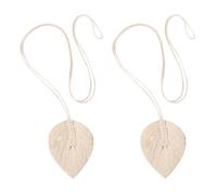 Mikikit Alzapaños Forma de Hoja Tejida para Cortinas de Algodón 2 Piezas Sujeta Cortinas Elegantes y Simples para Sala y Cocina