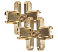 Mikikit Bisagras Ocultas Silenciosas y Antióxido 2 Unidades de Aleación de Zinc Doradas para Puertas de Armarios en Hoteles y Clubes Exclusivos