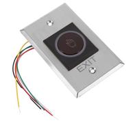 Mikikit Botón de Salida sin Contacto para Control de Acceso Sensor Infrarrojo, Acero Inoxidable Resistente al Agua y Indicador LED para Entradas de Edificios Públicos