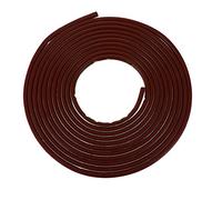 Mikikit Burlete Marrón Tipo D Autoadhesivo para Puerta y Ventana, Cinta de Sellado de Silicona Flexible 1 para Marcos de Aleación de Aluminio