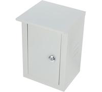 Mikikit Caja metálica para electricidad 160x300x200 mm para montaje en superficie con tapa resistente para eléctricas exteriores