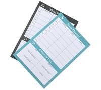 Mikikit Cuaderno de Menú de Cena Semanal 2 Piezas en Papel Reutilizable para Planificador de Comidas Seguimiento Diario Adecuado para Cocina