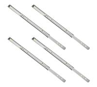 Mikikit Guías para Muebles de Acero Rodamiento de Bolas, Extracción Total y Doble Extensión de 27mm 2 Pares Deslizamiento Suave y Reducción de Ruido para Proyectos DIY en Casa