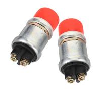 Mikikit Interruptor de Encendido Jk260, para Aleación de Zinc Motor Diésel Resistente 2 Piezas Botón Pulsador Rojo Momentáneo y Adecuado para Camiones y Barcos