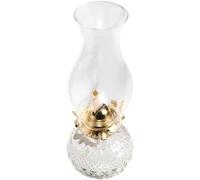 Mikikit Lámpara de Aceite de Vidrio Vintage para Ambientar Mesa, Lámpara de Kerosene Retro Resistencia al Calor y Valor Práctico Adecuado para Dormitorio