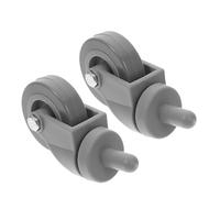 Mikikit Pack de 2 ruedas giratorias de goma de 7,5 cm para accesorio de limpieza, compatibles con cubo de fregona para proyectos de reemplazo en entornos de servicio