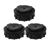 Mikikit Reemplazo del Tapón del Cubo de Basura Negro de Plástico, Accesorio Estable y Fácil de Instalar para Cubos de Basura Exteriores de Gran Capacidad, Pack de 3 Piezas