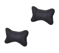 Mikinona 2piezas Almohada De Cuello Transpirable Para Automóvil Cojín Ergonómico De Soporte Cervical y Reposacabezas Para y La Conducción Color Negro
