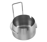 Mikinona Cenicero Metálico de Pared de Acero Inoxidable Plata, Diseño Moderno Minimalista, Fácil Mantenimiento para Bares y Esquinas Estrechas