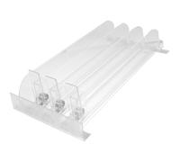 Mikinona Empujador de Reposición para Estantes de Bebidas de Plástico PS, Fácil de Usar y Montar, Pack de 3 Unidades Adecuado para Supermercados y Organización de Productos
