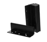 Mikinona Soportes de Soporte del Marco Cama de Hierro Negro, Herrajes de Fijación para Barandillas, 4 Piezas Resistentes para Reparación y Montaje Fácil en Estructuras Nuevas