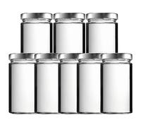 mikken 8 tarros de conservas de 700 ml con tapón de rosca, sin PVC, incluye embudo