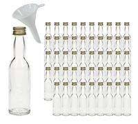 mikken Botella de cristal transparente, 50 unidades x 40 ml