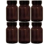 mikken Juego de vasos de farmacia marrón, incluye tapón de rosca y etiquetas, fabricado en Alemania (6 x 250 ml)