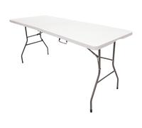 Mikomika Mesa Plegable Solid 180cm, portátil, Uso público Interior/Exterior Tablero Resina HDPE 3,5cm, Capacidad 6/8 Personas y Carga 150 kg. Multiuso Table 180cm