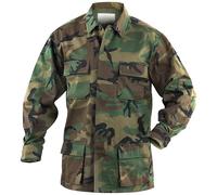 Mil-Tec Bdu Combate Táctico Camisa Hombres Caza Chaqueta Airsoft Top Woodland Ca