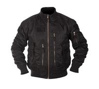 Mil-Tec Chaqueta de aviador táctica US para hombre • Chaqueta bomber táctica con cuello alto • Chaqueta de entretiempo resistente al viento para primavera y otoño • Chaqueta de piloto resistente con