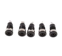 Milageto 5pcs 4mm Enchufe Banana Enchufe de Montaje en Panel Enchufe de Poste de Encuadernación 32A, Negro
