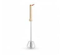 Milageto de Huevos de Cocina Manual de Mano Varilla a Mezclador Semiautomático de Acero Inoxidable 304 con Eliminación de Grumos y Fácil Almacenamiento Apto, Beige, L