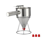 Milageto Dispensador de de Acero Inoxidable Embudo de Cocina Dosificador de Líquidos de Silicona Vertido Preciso y Base de Apoyo para s Espesas O Ligeras, Juego De Embudos