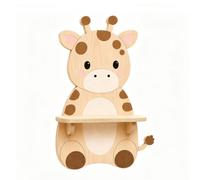 Milageto Estante con Forma Jirafa Flotante Infantil, Práctica, Estantería Jirafa, para Guarría, Niños